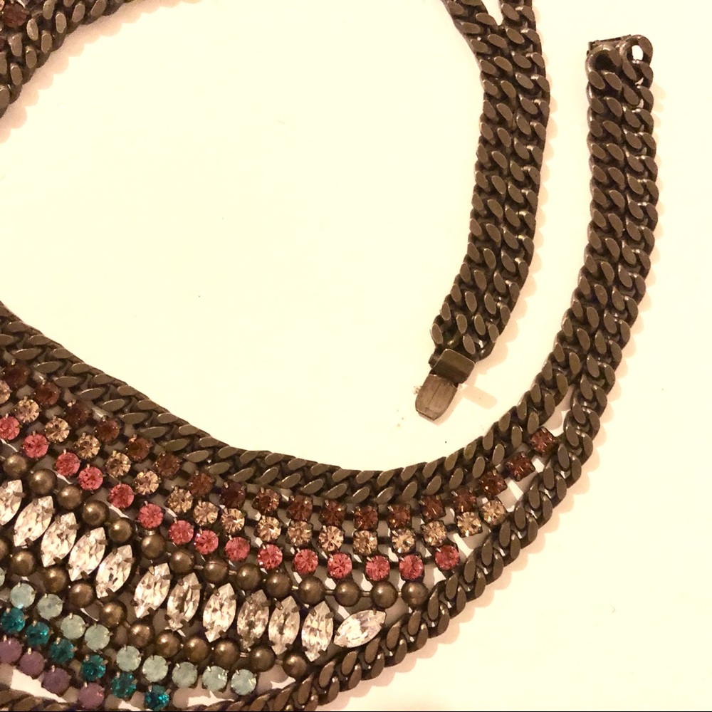 Rhinestone Bib Necklace